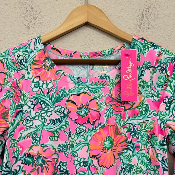 LILLY PULITZER Solia ChillyLilly Mini Dress Soleil Pink Floral Shift NWT - Picture 4 of 14